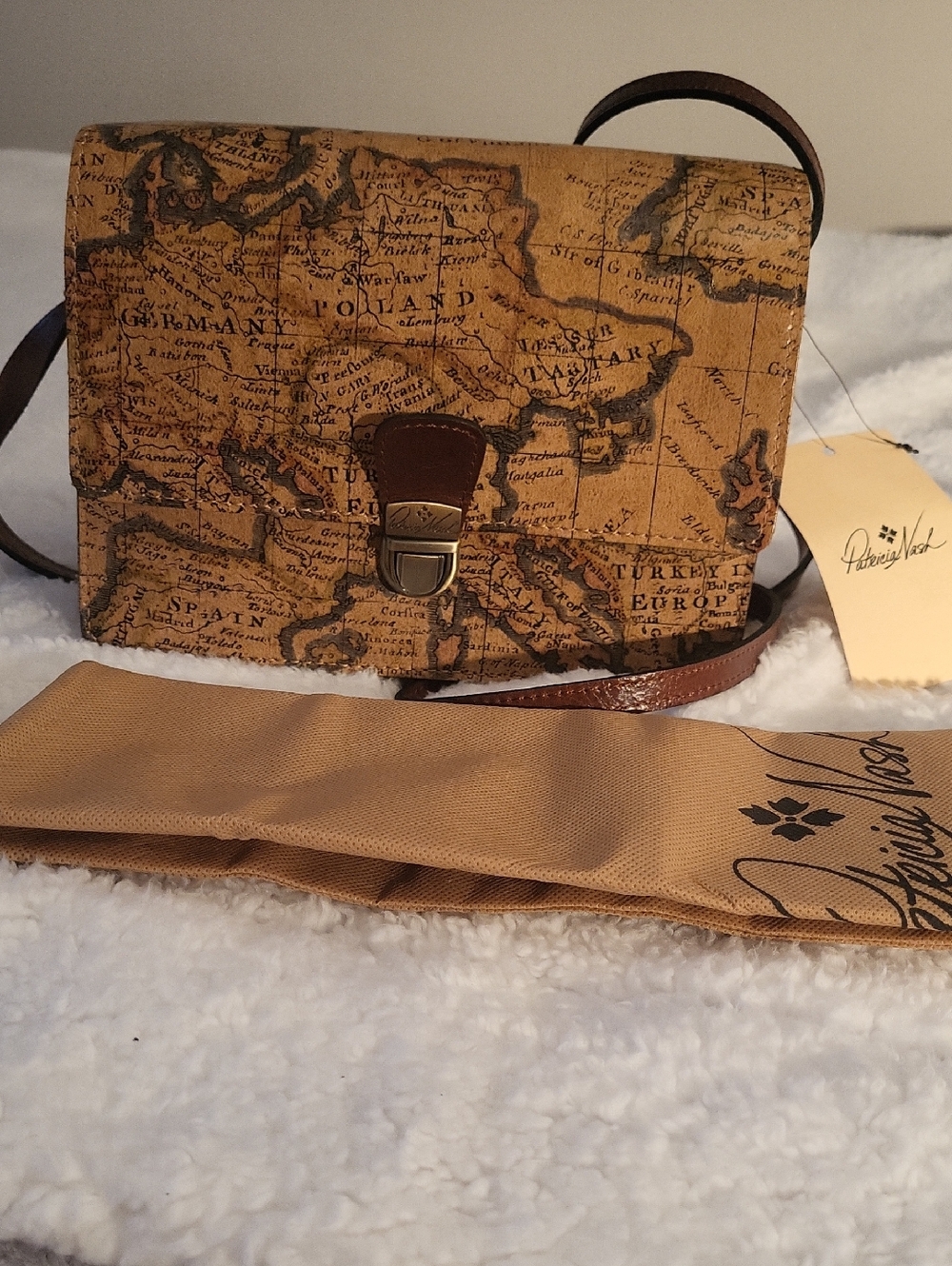 Patricia Nash crossbody bag, Euro Map,Nwt